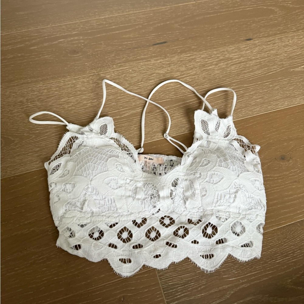 White Lace crop top